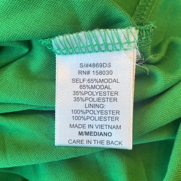 🎈NWOT Love Tree Green Strapless Maxi Dress with Slit, Juniors Size Medium - Picture 5 of 5